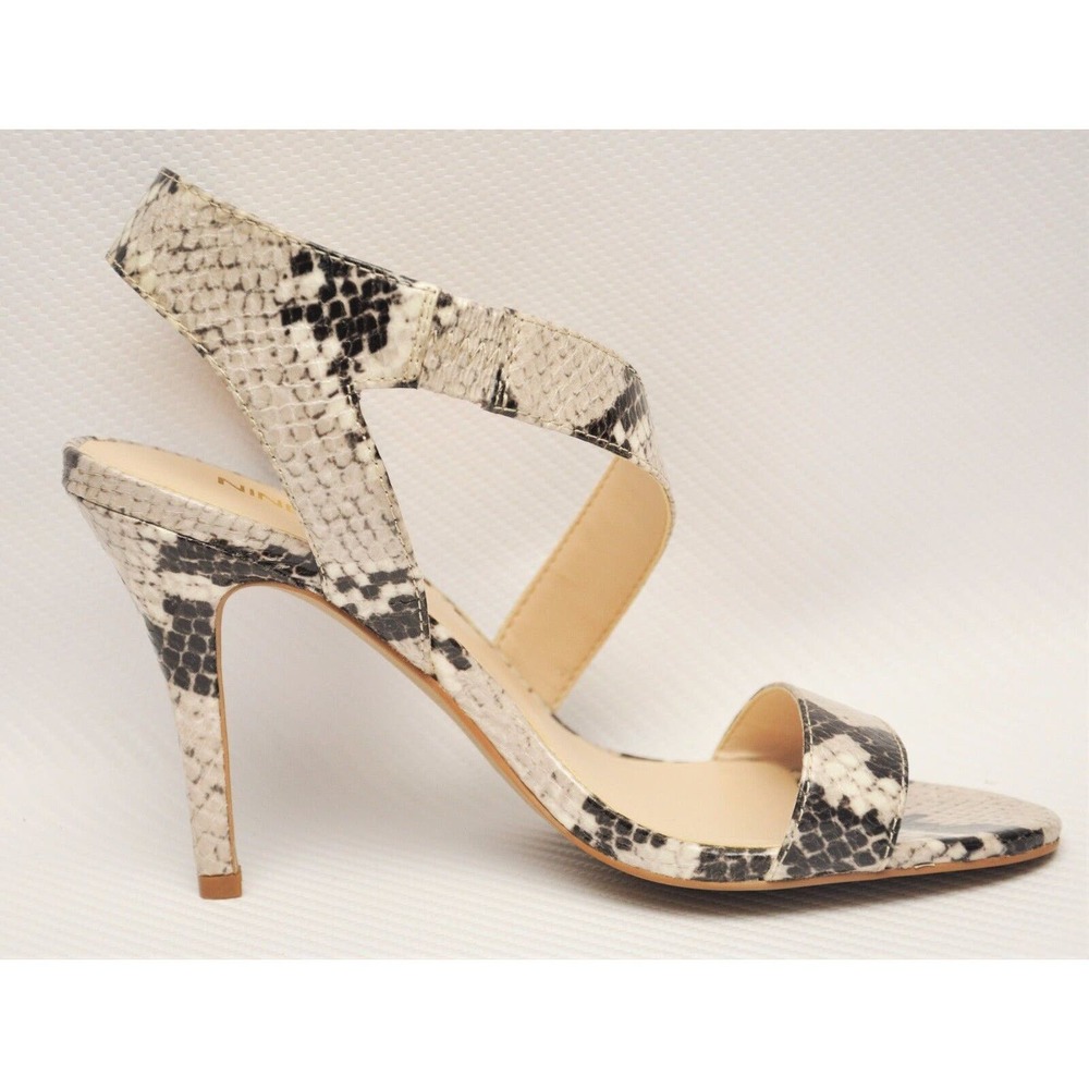 Nine West Faux Python Snake Leather High Heel San… - image 4